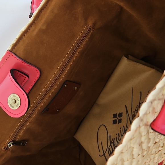 Patricia Nash Calypso Woven Straw Tote w/ GreekOmbre Scarf - Picture 8 of 11